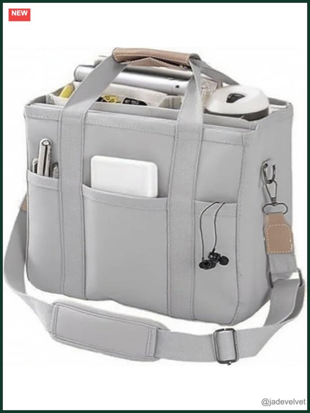 Large Canvas Tote Purse with Pockets Crossbody Shoulder Bag